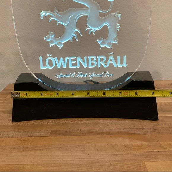 Lowenbrau Special Dark Special Beer Light Up Lucite Acrylic Clear Sign 12” - Picture 6 of 9